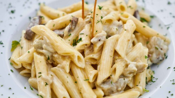 Assorted pasta on a serving surface