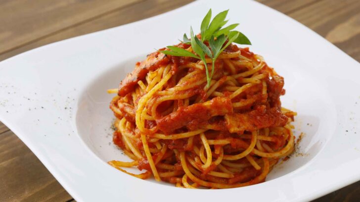 Close-up of freshly prepared pasta