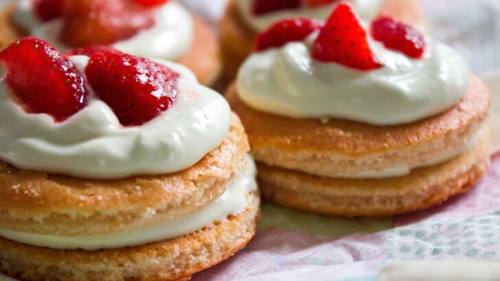 Dessert with visible ingredients and garnishes