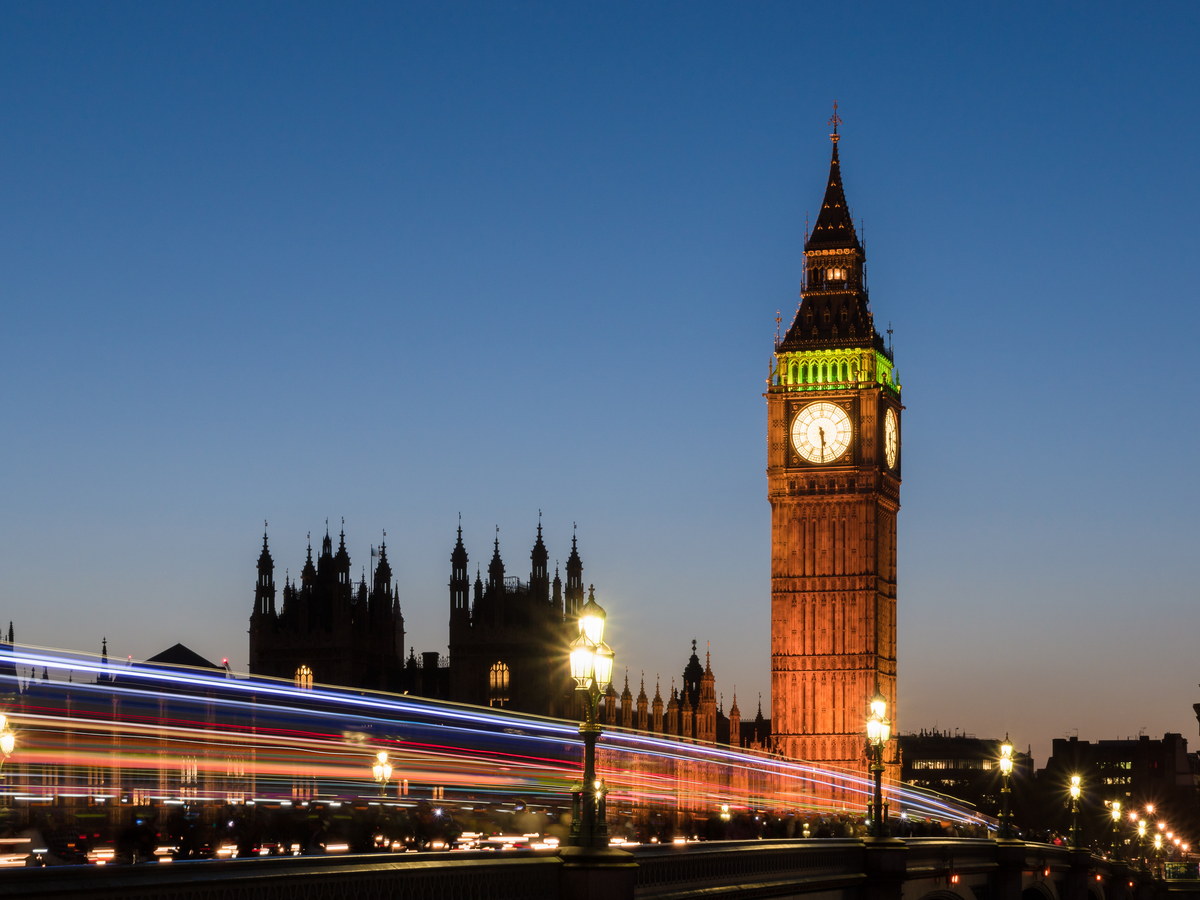 Big Ben and the Houses of Parliament illuminated at night