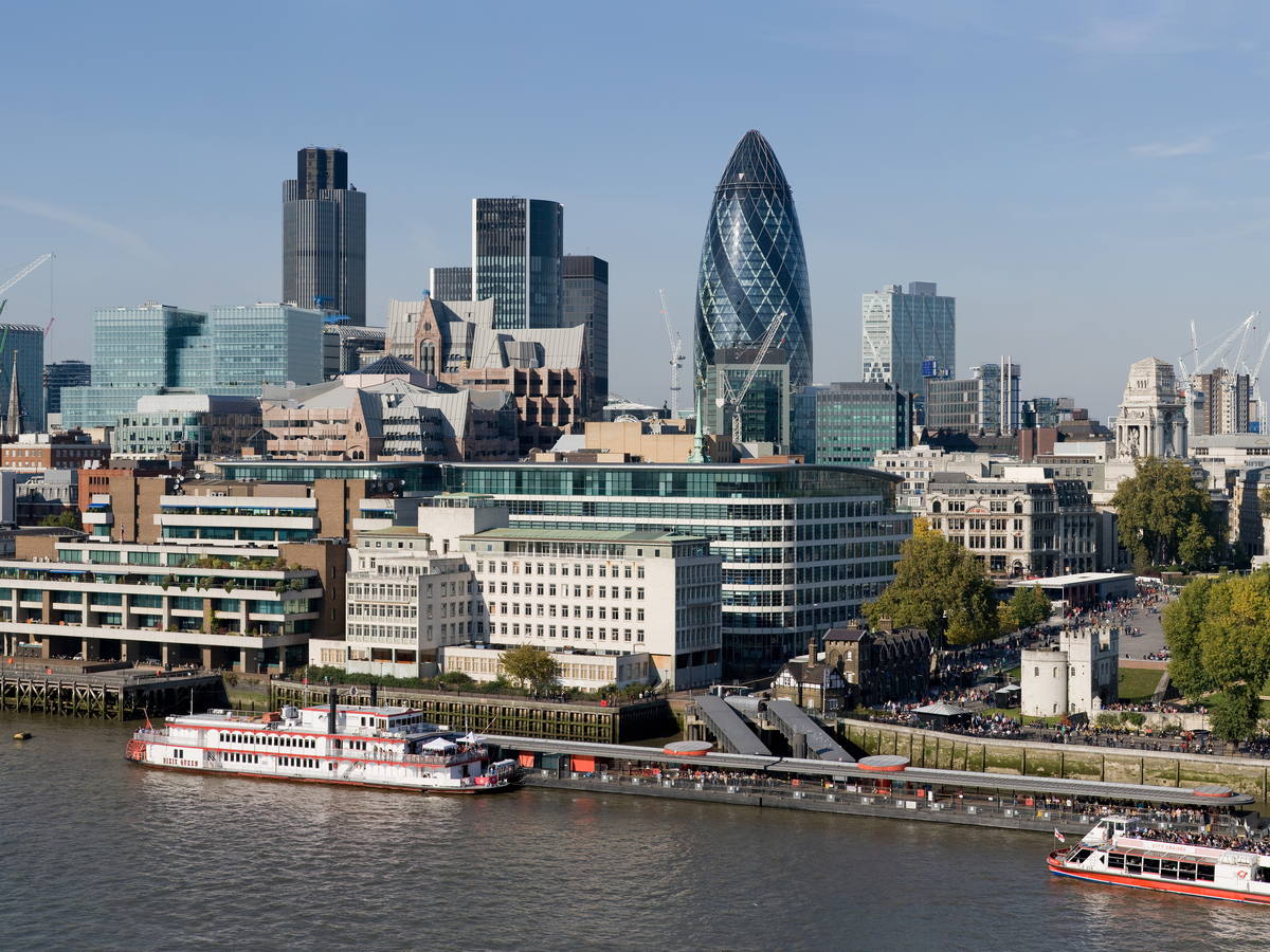City of London skyline viewed across the River Thames
