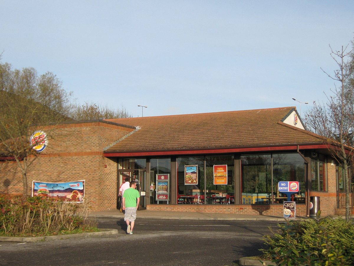 Burger King restaurant and drive-through entrance