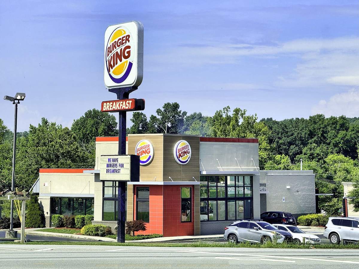 Modern Burger King fast-food restaurant exterior