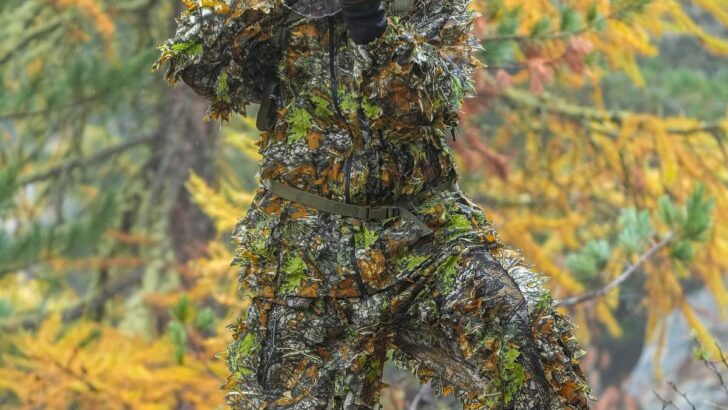 Camouflage jacket in a quiet outdoor setting