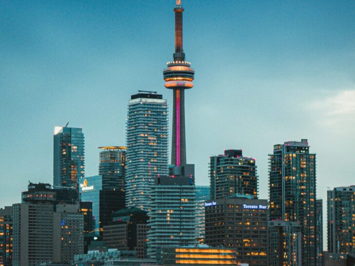 Toronto skyline and CN Tower in Canada