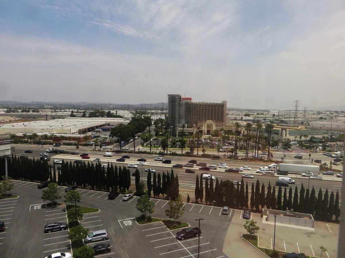 Large casino building viewed from across the road
