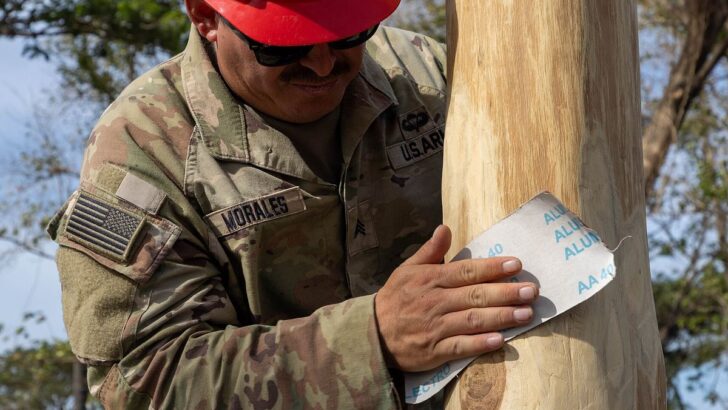 Army engineers working together on a field mobility project