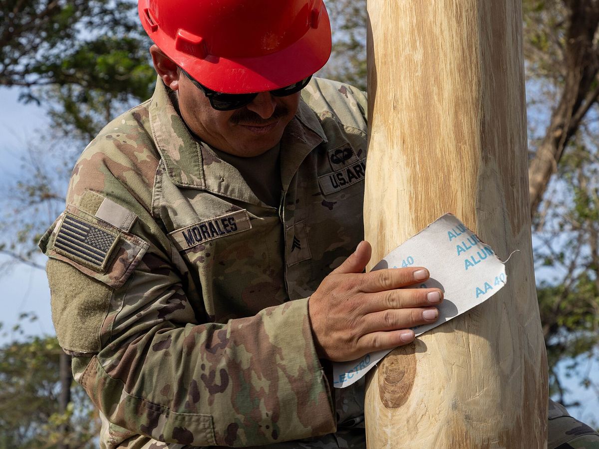 Army engineers working together on a field mobility project
