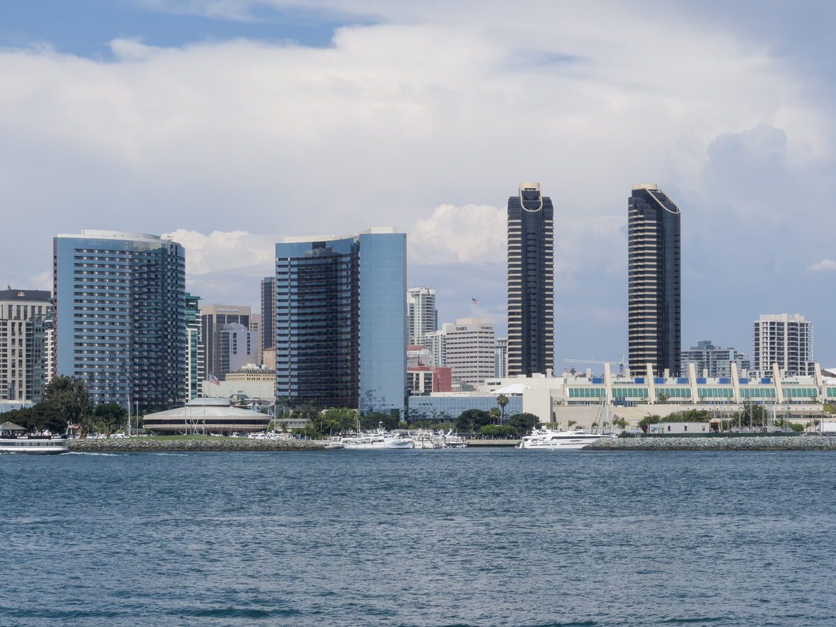 San Diego waterfront skyline viewed across the bay